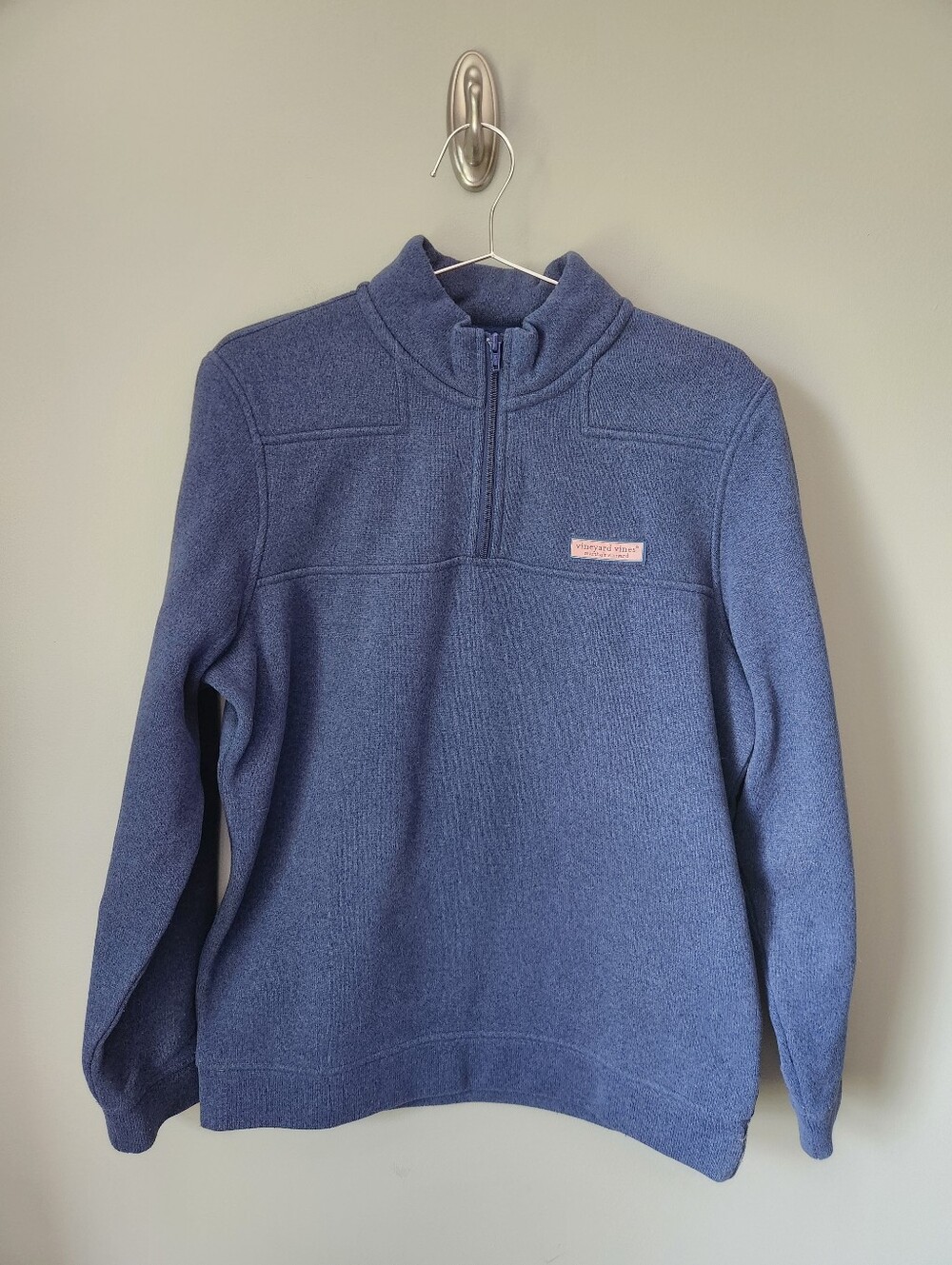Vineyard Vines Blue 1/4 Zip Fleece Sweater Mens Size Medium